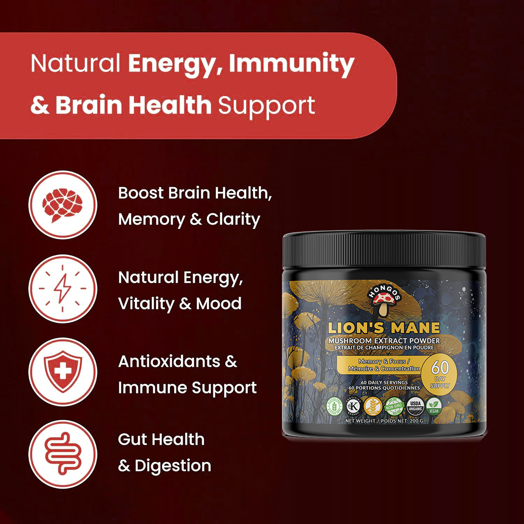 Organic LIon's Mane Mushroom Extract Powder